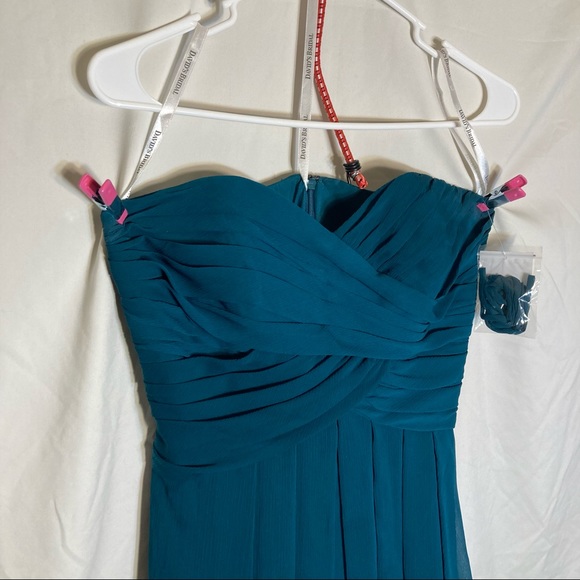 David’s Bridal Bridesmaid Strapless Dress Size 8 Gem Color - Picture 6 of 14